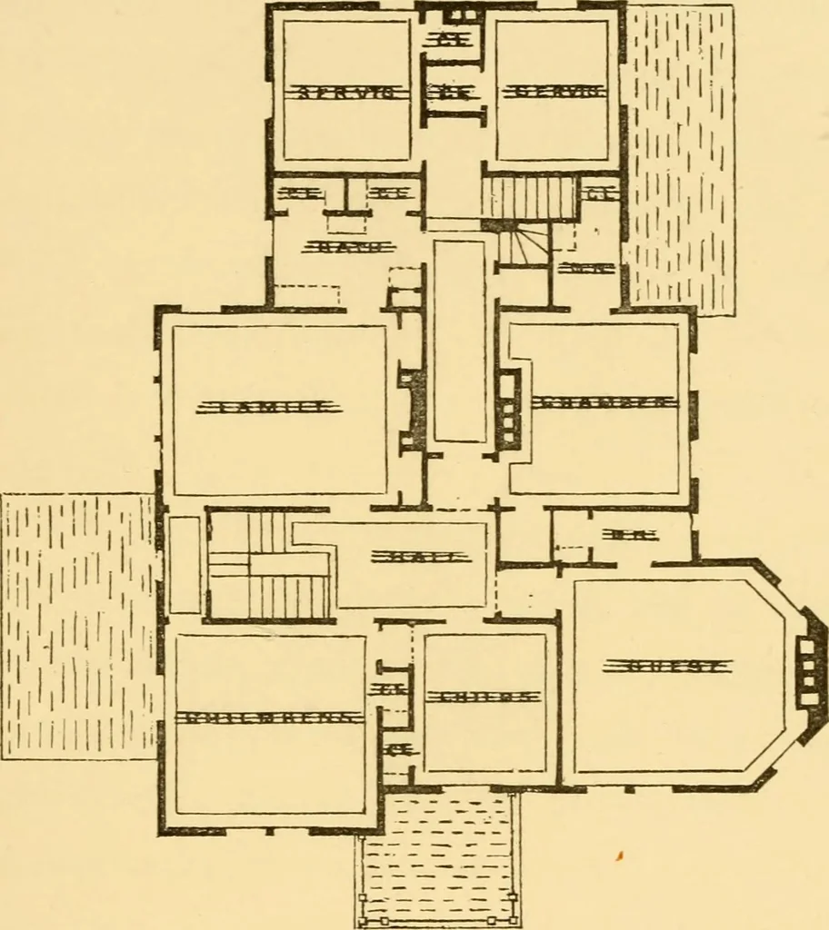 An illustration from Illustrated homes: a series of papers describing real houses and real people, 1875, leaf 102