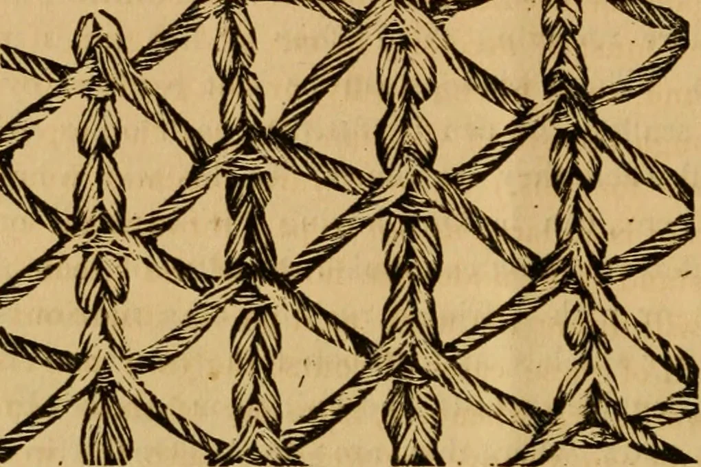 An illustration from Illustrated instructions for setting up and running the Bickford family knitting machine, also for making the different articles thereon .., 1871, leaf 23