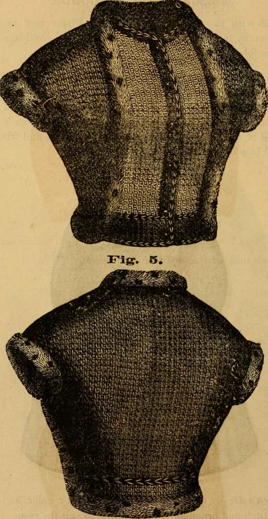 An illustration from Illustrated instructions for setting up and running the Bickford family knitting machine, also for making the different articles thereon .., 1871, leaf 29