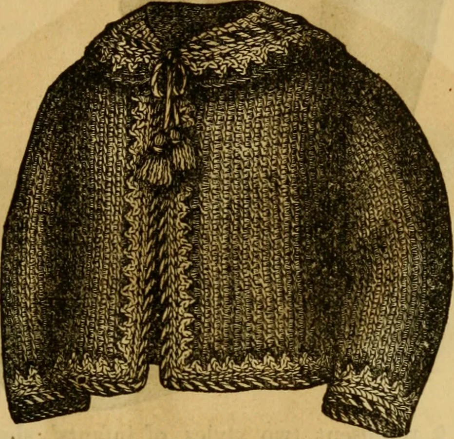An illustration from Illustrated instructions for setting up and running the Bickford family knitting machine, also for making the different articles thereon .., 1871, leaf 30