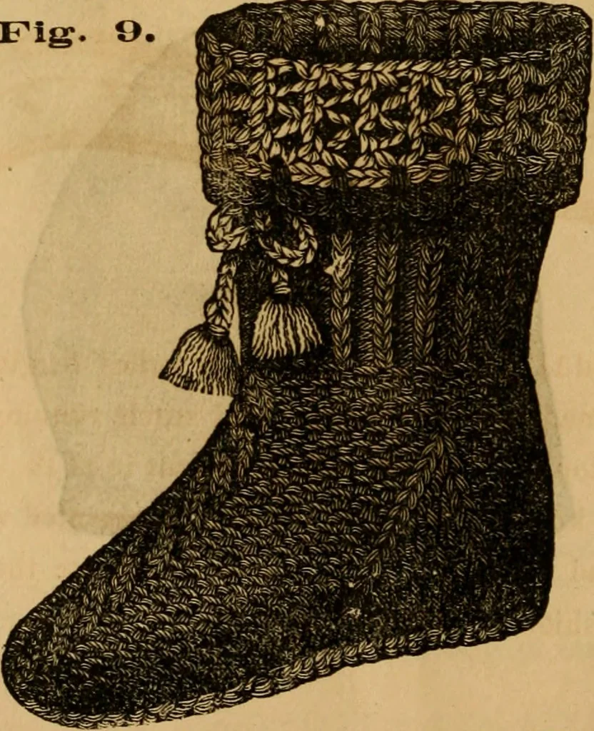 An illustration from Illustrated instructions for setting up and running the Bickford family knitting machine, also for making the different articles thereon .., 1871, leaf 31
