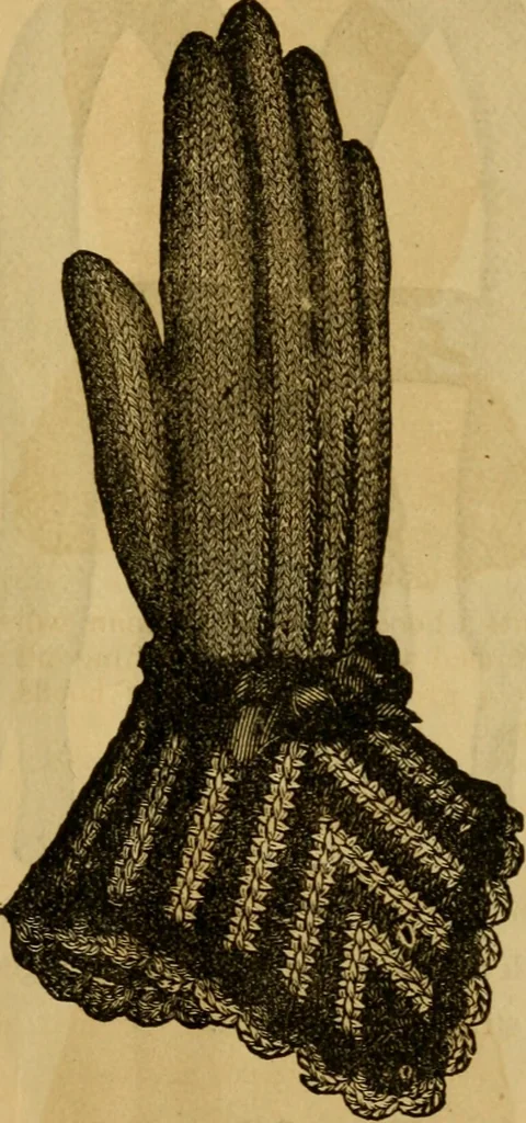 An illustration from Illustrated instructions for setting up and running the Bickford family knitting machine, also for making the different articles thereon .., 1871, leaf 34