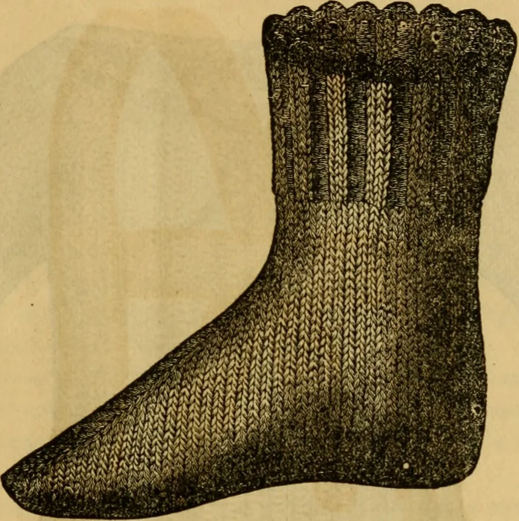 An illustration from Illustrated instructions for setting up and running the Bickford family knitting machine, also for making the different articles thereon .., 1871, leaf 36