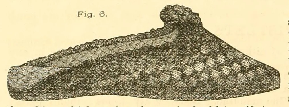 An illustration from Illustrated instruction book for the Bickford family knitting machine, 1873, leaf 40