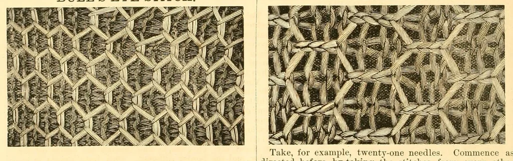 An illustration from Illustrated instruction book for the Bickford family knitting machine, 1873, leaf 56