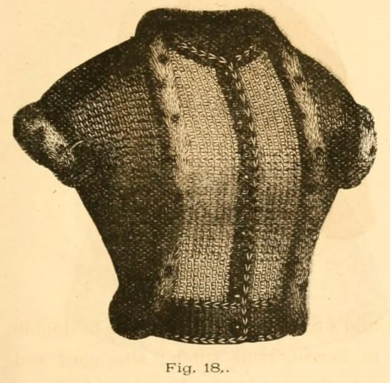 An illustration from Illustrated instruction book for the Bickford family knitting machine, 1873, leaf 65