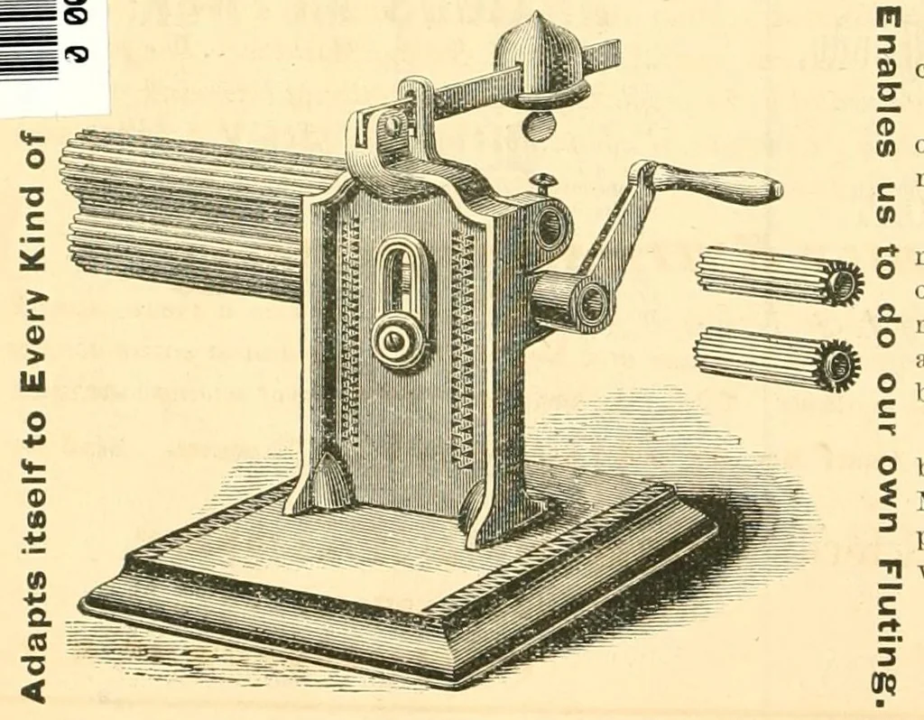 An illustration from Illustrated instruction book for the Bickford family knitting machine, 1873, leaf 70