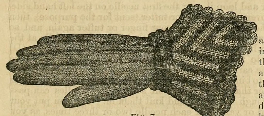 An illustration from Illustrated instruction book for the Bickford family knitting machine, 1875, leaf 45