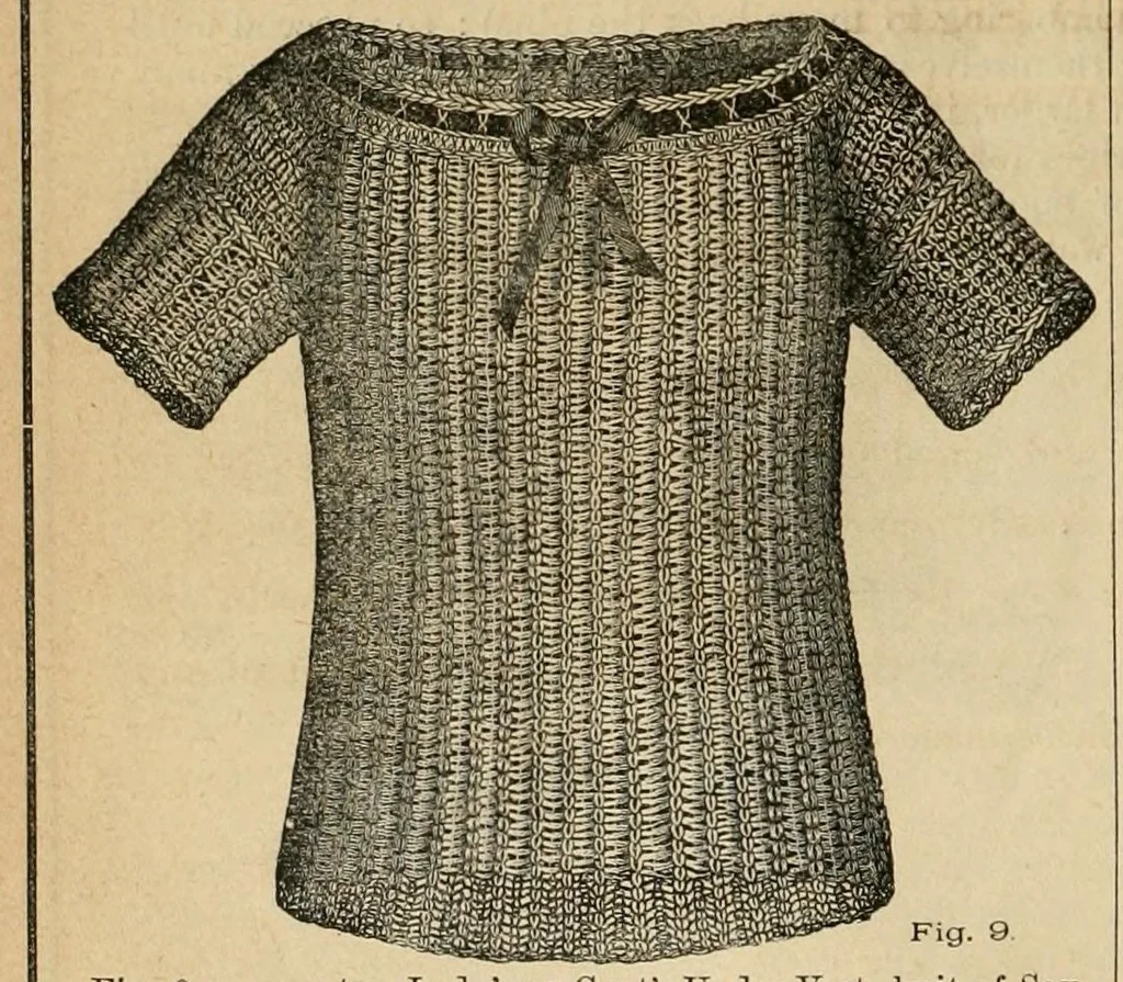 An illustration from Illustrated instruction book for the Bickford family knitting machine, 1875, leaf 62
