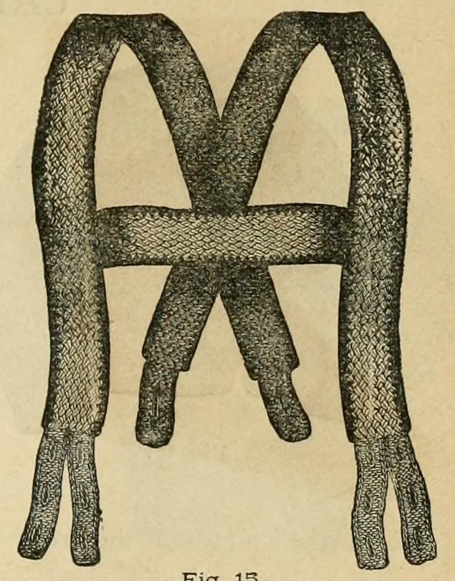 An illustration from Illustrated instruction book for the Bickford family knitting machine, 1875, leaf 65