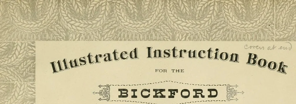 An illustration from Illustrated instruction book for the Bickford family knitting machine, 1875, leaf 79