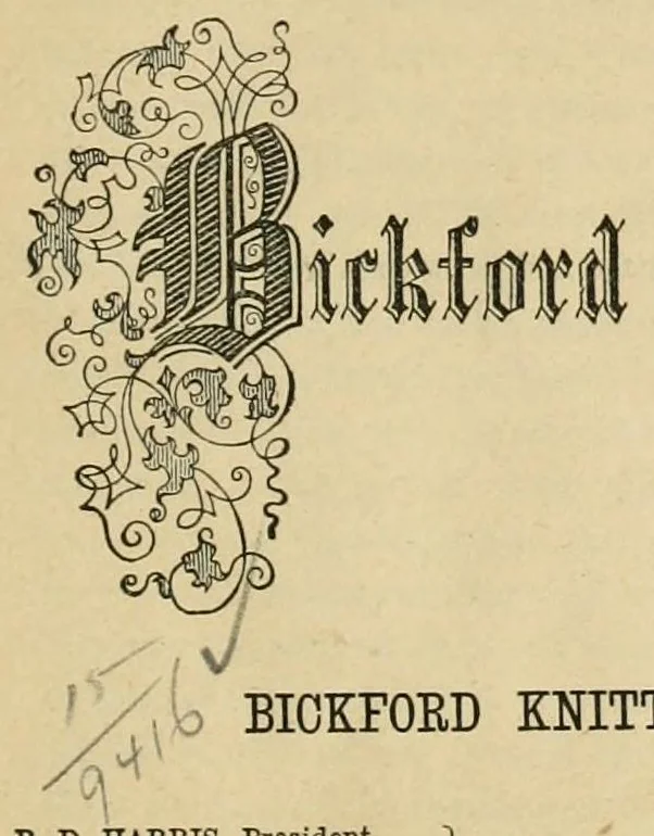 An illustration from Illustrated instruction book for the Bickford family knitting machine, 1875, leaf 9