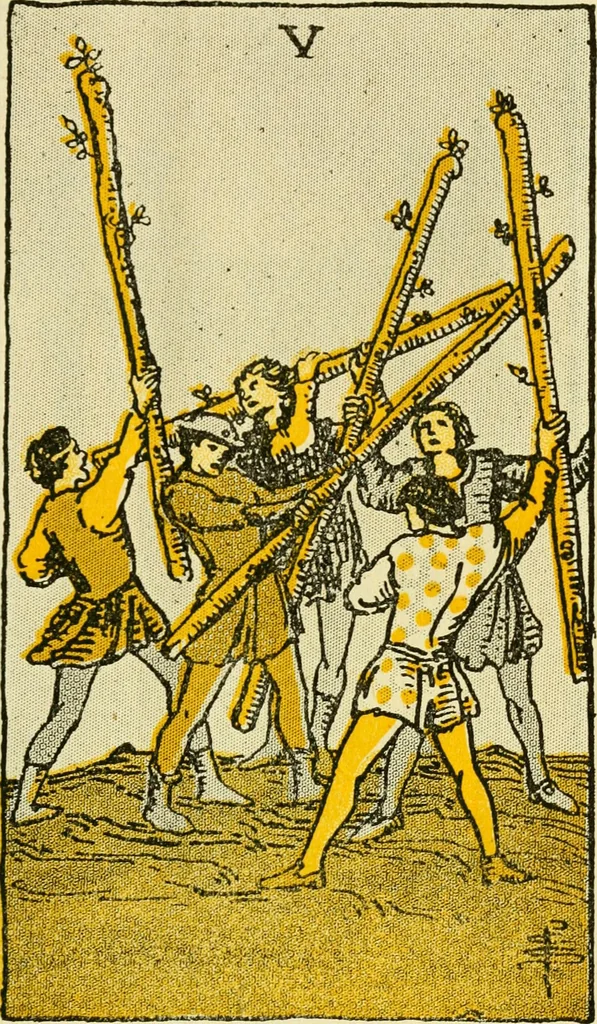 An illustration from The illustrated key to the tarot, the veil of divination, illustrating the greater and lesser arcana, embracing: The veil and its symbols. Secret tradition under the veil of divination. Art of tarot divination. Outer method of the oracles. The tarot in history. Inner symbolism. The greater keys, 1918, leaf 102