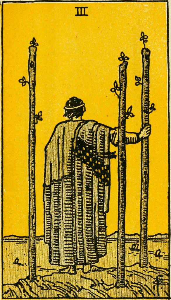 An illustration from The illustrated key to the tarot, the veil of divination, illustrating the greater and lesser arcana, embracing: The veil and its symbols. Secret tradition under the veil of divination. Art of tarot divination. Outer method of the oracles. The tarot in history. Inner symbolism. The greater keys, 1918, leaf 104