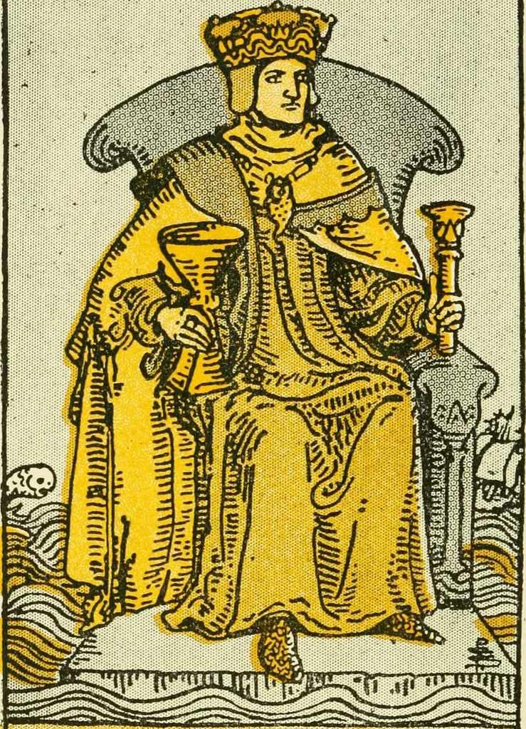 An illustration from The illustrated key to the tarot, the veil of divination, illustrating the greater and lesser arcana, embracing: The veil and its symbols. Secret tradition under the veil of divination. Art of tarot divination. Outer method of the oracles. The tarot in history. Inner symbolism. The greater keys, 1918, leaf 107