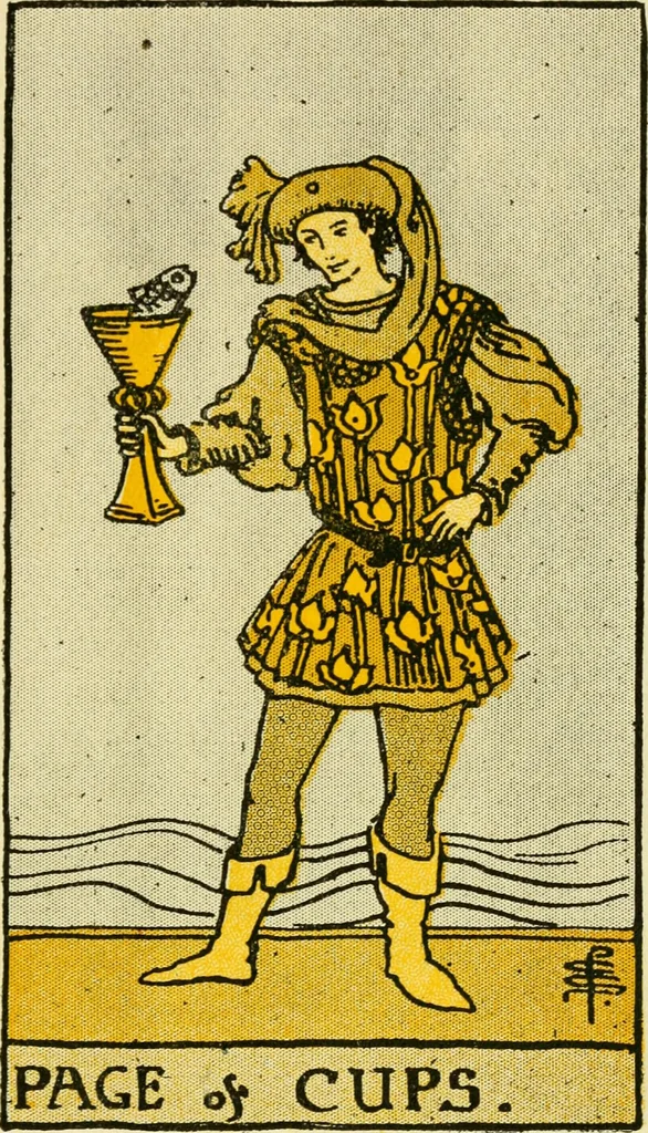 An illustration from The illustrated key to the tarot, the veil of divination, illustrating the greater and lesser arcana, embracing: The veil and its symbols. Secret tradition under the veil of divination. Art of tarot divination. Outer method of the oracles. The tarot in history. Inner symbolism. The greater keys, 1918, leaf 110