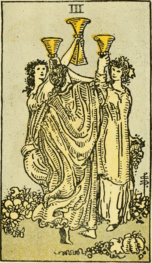 An illustration from The illustrated key to the tarot, the veil of divination, illustrating the greater and lesser arcana, embracing: The veil and its symbols. Secret tradition under the veil of divination. Art of tarot divination. Outer method of the oracles. The tarot in history. Inner symbolism. The greater keys, 1918, leaf 118