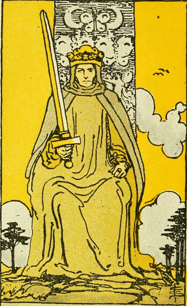 An illustration from The illustrated key to the tarot, the veil of divination, illustrating the greater and lesser arcana, embracing: The veil and its symbols. Secret tradition under the veil of divination. Art of tarot divination. Outer method of the oracles. The tarot in history. Inner symbolism. The greater keys, 1918, leaf 121