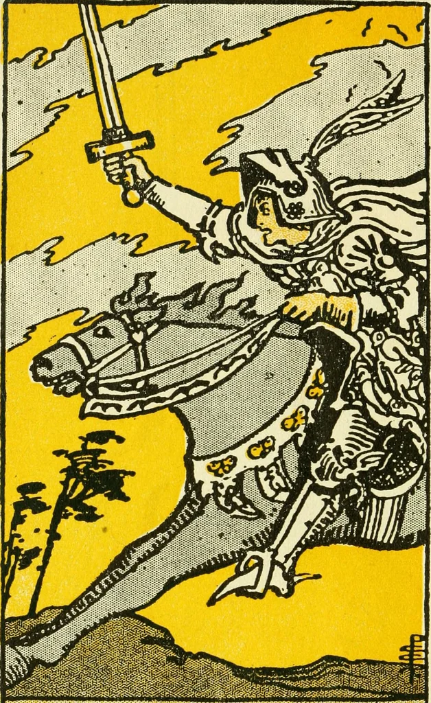 An illustration from The illustrated key to the tarot, the veil of divination, illustrating the greater and lesser arcana, embracing: The veil and its symbols. Secret tradition under the veil of divination. Art of tarot divination. Outer method of the oracles. The tarot in history. Inner symbolism. The greater keys, 1918, leaf 123
