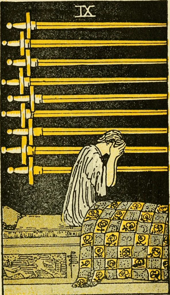 An illustration from The illustrated key to the tarot, the veil of divination, illustrating the greater and lesser arcana, embracing: The veil and its symbols. Secret tradition under the veil of divination. Art of tarot divination. Outer method of the oracles. The tarot in history. Inner symbolism. The greater keys, 1918, leaf 126