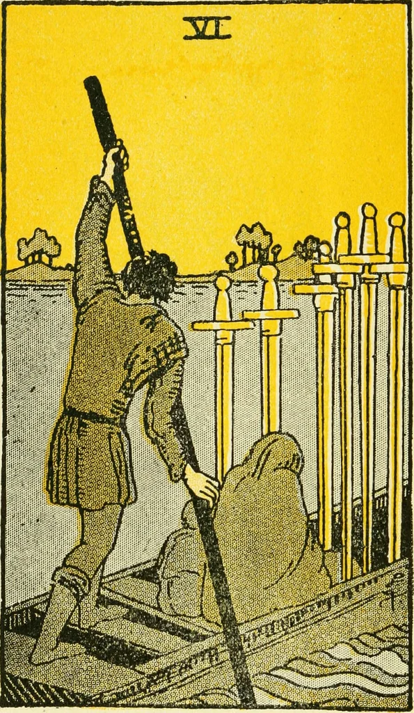 An illustration from The illustrated key to the tarot, the veil of divination, illustrating the greater and lesser arcana, embracing: The veil and its symbols. Secret tradition under the veil of divination. Art of tarot divination. Outer method of the oracles. The tarot in history. Inner symbolism. The greater keys, 1918, leaf 129