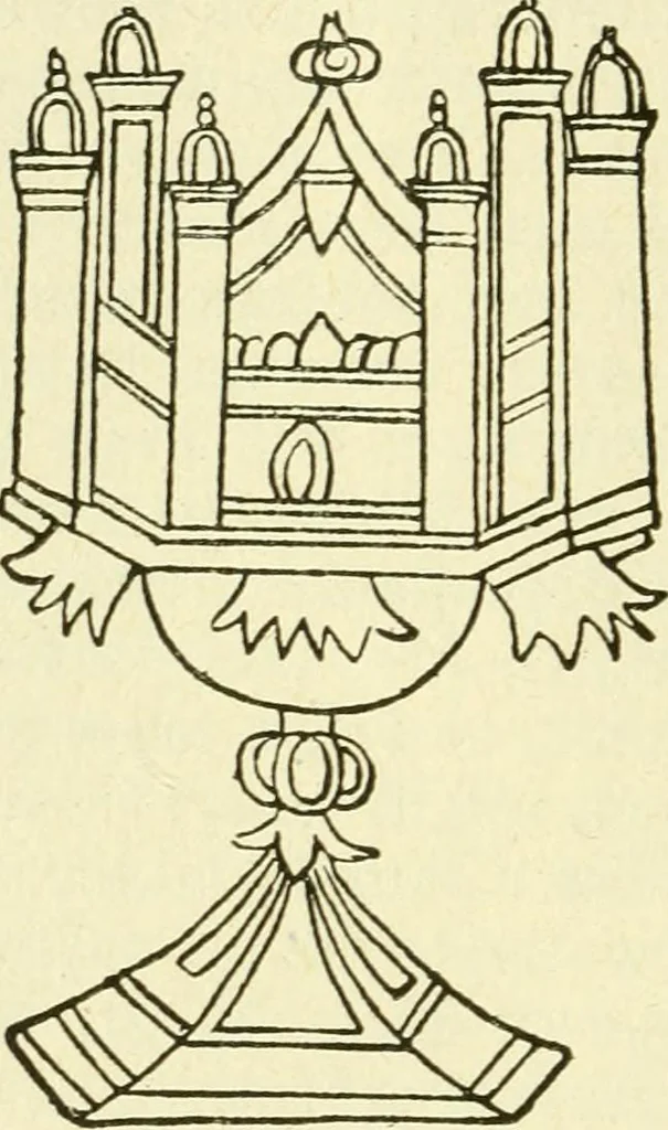 An illustration from The illustrated key to the tarot, the veil of divination, illustrating the greater and lesser arcana, embracing: The veil and its symbols. Secret tradition under the veil of divination. Art of tarot divination. Outer method of the oracles. The tarot in history. Inner symbolism. The greater keys, 1918, leaf 15