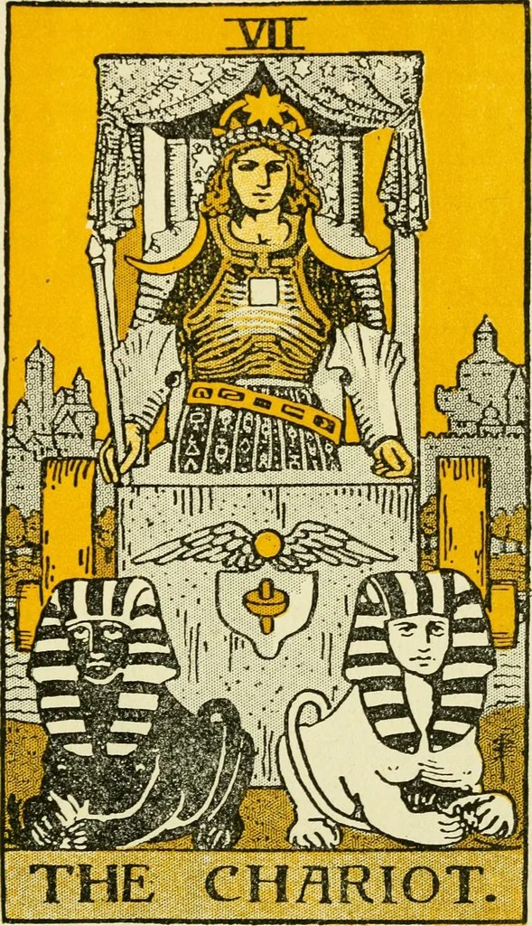 An illustration from The illustrated key to the tarot, the veil of divination, illustrating the greater and lesser arcana, embracing: The veil and its symbols. Secret tradition under the veil of divination. Art of tarot divination. Outer method of the oracles. The tarot in history. Inner symbolism. The greater keys, 1918, leaf 56