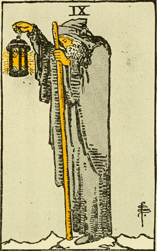 An illustration from The illustrated key to the tarot, the veil of divination, illustrating the greater and lesser arcana, embracing: The veil and its symbols. Secret tradition under the veil of divination. Art of tarot divination. Outer method of the oracles. The tarot in history. Inner symbolism. The greater keys, 1918, leaf 60
