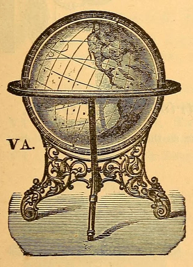 An illustration from An illustrated manual for the use of the terrestrial and celestial globes, 1878, leaf 67