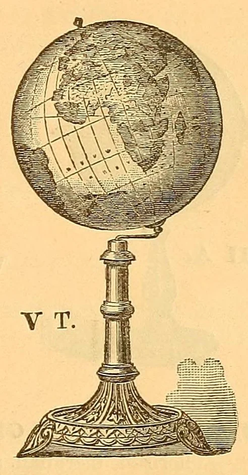An illustration from An illustrated manual for the use of the terrestrial and celestial globes, 1878, leaf 69