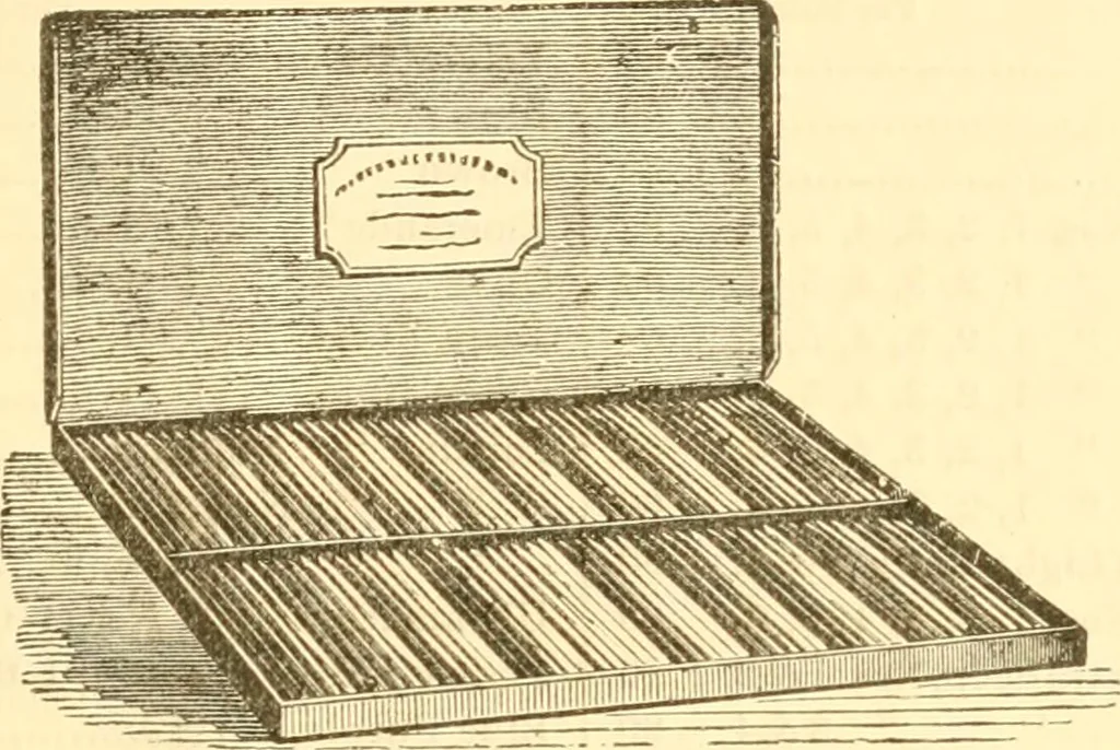 An illustration from Illustrated price list of artists' materials : comprising a complete list of painting and drawing materials for artists... materials for gilders, sign and coach-painters; etcher's and engravers' tools; also, materials for making wax and paper flowers., 1888, leaf 122
