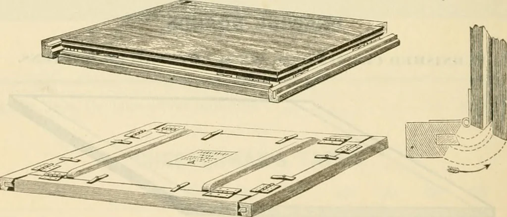 An illustration from Illustrated price list of artists' materials : comprising a complete list of painting and drawing materials for artists... materials for gilders, sign and coach-painters; etcher's and engravers' tools; also, materials for making wax and paper flowers., 1888, leaf 165
