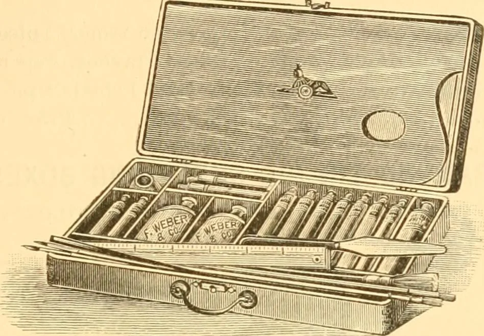 An illustration from Illustrated price list of artists' materials : comprising a complete list of painting and drawing materials for artists... materials for gilders, sign and coach-painters; etcher's and engravers' tools; also, materials for making wax and paper flowers., 1888, leaf 22