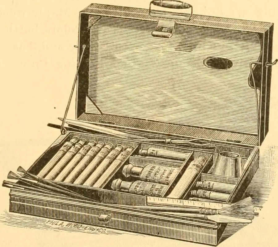 An illustration from Illustrated price list of artists' materials : comprising a complete list of painting and drawing materials for artists... materials for gilders, sign and coach-painters; etcher's and engravers' tools; also, materials for making wax and paper flowers., 1888, leaf 22