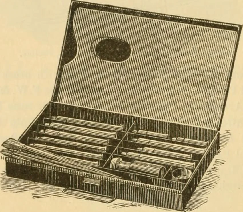An illustration from Illustrated price list of artists' materials : comprising a complete list of painting and drawing materials for artists... materials for gilders, sign and coach-painters; etcher's and engravers' tools; also, materials for making wax and paper flowers., 1888, leaf 23