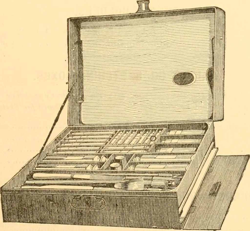 An illustration from Illustrated price list of artists' materials : comprising a complete list of painting and drawing materials for artists... materials for gilders, sign and coach-painters; etcher's and engravers' tools; also, materials for making wax and paper flowers., 1888, leaf 26