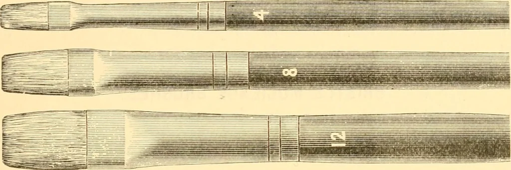 An illustration from Illustrated price list of artists' materials : comprising a complete list of painting and drawing materials for artists... materials for gilders, sign and coach-painters; etcher's and engravers' tools; also, materials for making wax and paper flowers., 1888, leaf 64