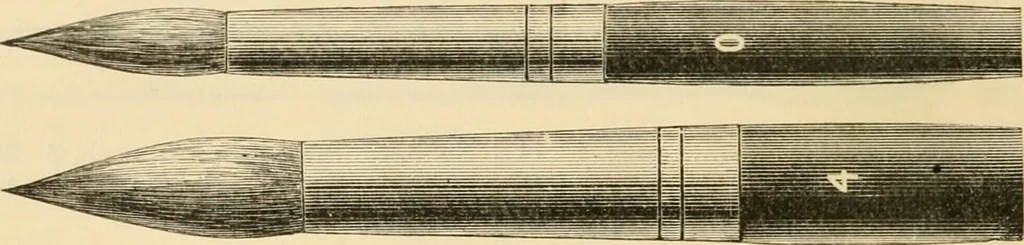 An illustration from Illustrated price list of artists' materials : comprising a complete list of painting and drawing materials for artists... materials for gilders, sign and coach-painters; etcher's and engravers' tools; also, materials for making wax and paper flowers., 1888, leaf 75