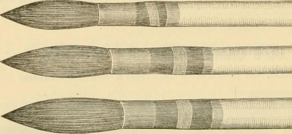 An illustration from Illustrated price list of artists' materials : comprising a complete list of painting and drawing materials for artists... materials for gilders, sign and coach-painters; etcher's and engravers' tools; also, materials for making wax and paper flowers., 1888, leaf 77