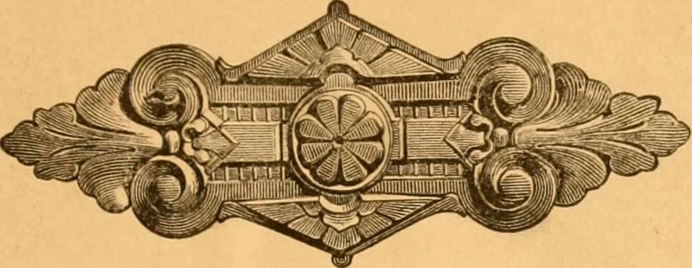 An illustration from Illustrated price list of patented artificial wood ornaments for furniture manufacturers, architects, builders, interior decorators, stair builders, car builders, organ manufacturers, steamboat builders, etc, etc., 1879, leaf 18
