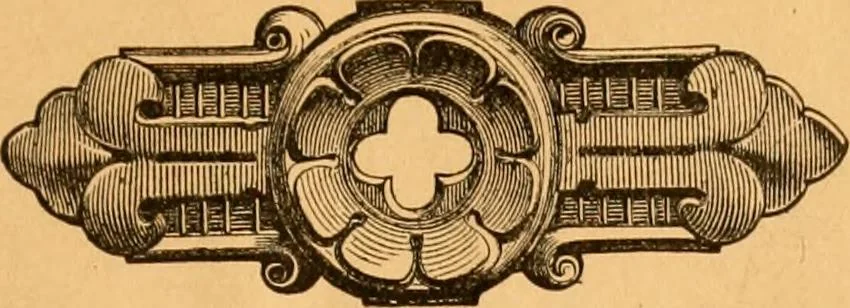 An illustration from Illustrated price list of patented artificial wood ornaments for furniture manufacturers, architects, builders, interior decorators, stair builders, car builders, organ manufacturers, steamboat builders, etc, etc., 1879, leaf 20
