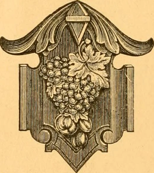 An illustration from Illustrated price list of patented artificial wood ornaments for furniture manufacturers, architects, builders, interior decorators, stair builders, car builders, organ manufacturers, steamboat builders, etc, etc., 1879, leaf 23