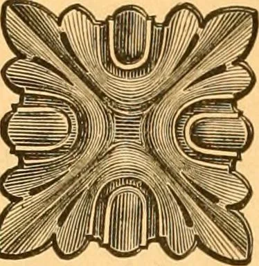 An illustration from Illustrated price list of patented artificial wood ornaments for furniture manufacturers, architects, builders, interior decorators, stair builders, car builders, organ manufacturers, steamboat builders, etc, etc., 1879, leaf 25