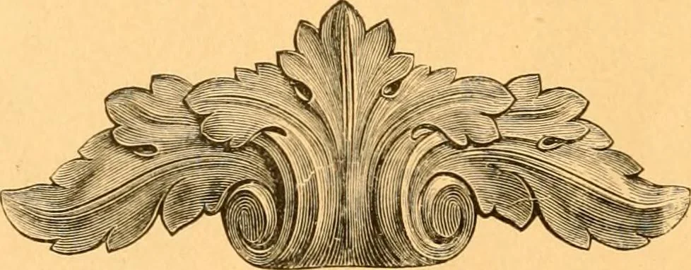 An illustration from Illustrated price list of patented artificial wood ornaments for furniture manufacturers, architects, builders, interior decorators, stair builders, car builders, organ manufacturers, steamboat builders, etc, etc., 1879, leaf 29
