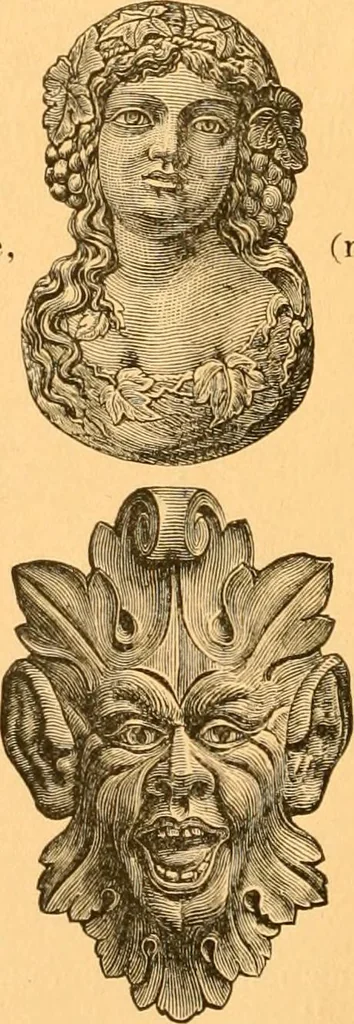 An illustration from Illustrated price list of patented artificial wood ornaments for furniture manufacturers, architects, builders, interior decorators, stair builders, car builders, organ manufacturers, steamboat builders, etc, etc., 1879, leaf 31
