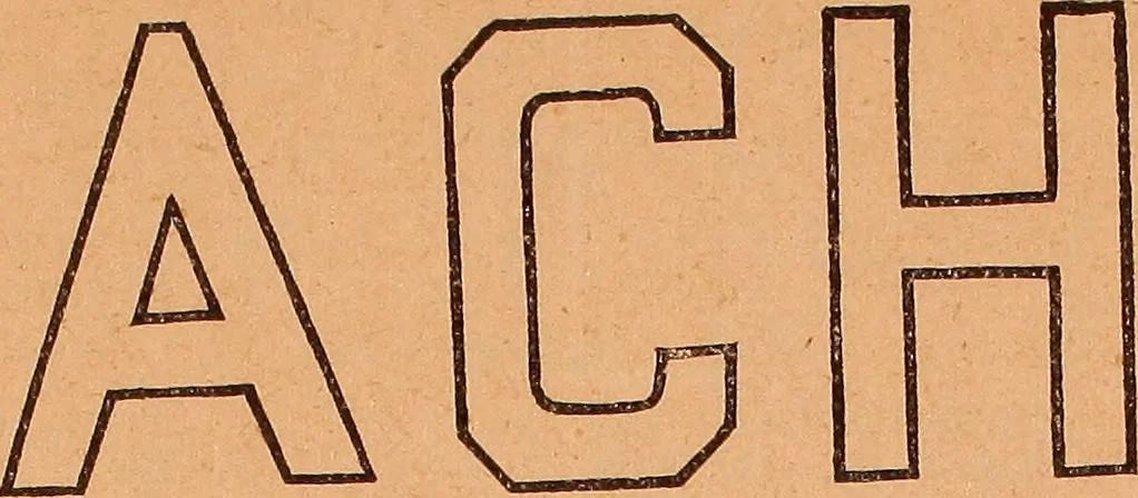 An illustration from Illustrated sample book & price list of Palm's patent transfer letters, ornaments & trade designs for signs, wagons, cars, machines, etc., 1901, leaf 6
