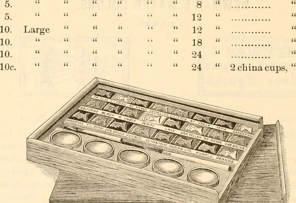 An illustration from Illustrated trade price list of artists' materials., 1886, leaf 89