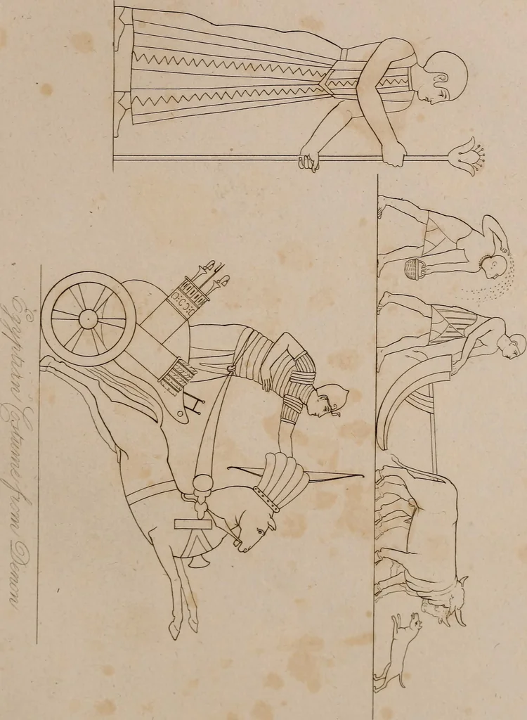 An illustration from An illustration of the Egyptian, Grecian, and Roman costume; in forty outlines, with descriptions, selected, drawn & engraved, 1810, leaf 26