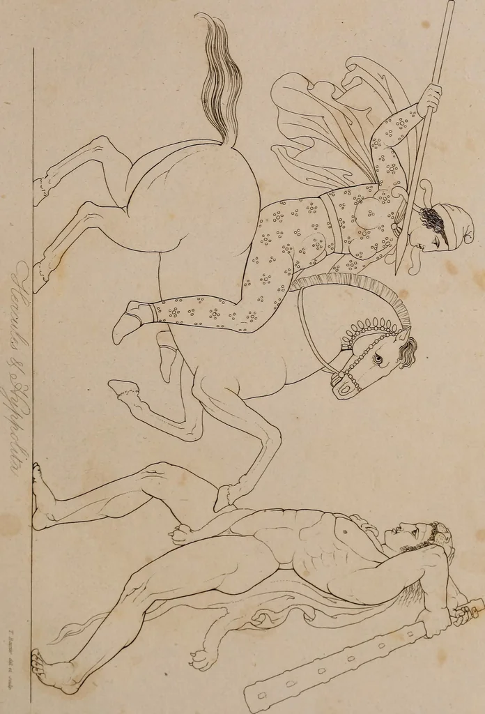 An illustration from An illustration of the Egyptian, Grecian, and Roman costume; in forty outlines, with descriptions, selected, drawn & engraved, 1810, leaf 34