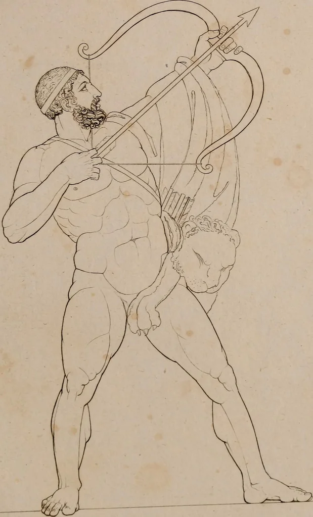 An illustration from An illustration of the Egyptian, Grecian, and Roman costume; in forty outlines, with descriptions, selected, drawn & engraved, 1810, leaf 36
